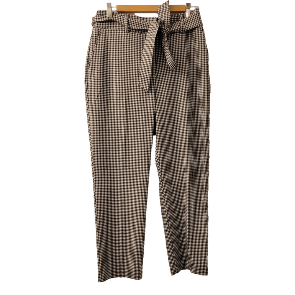 Joie Gingham Tie Waist Pants